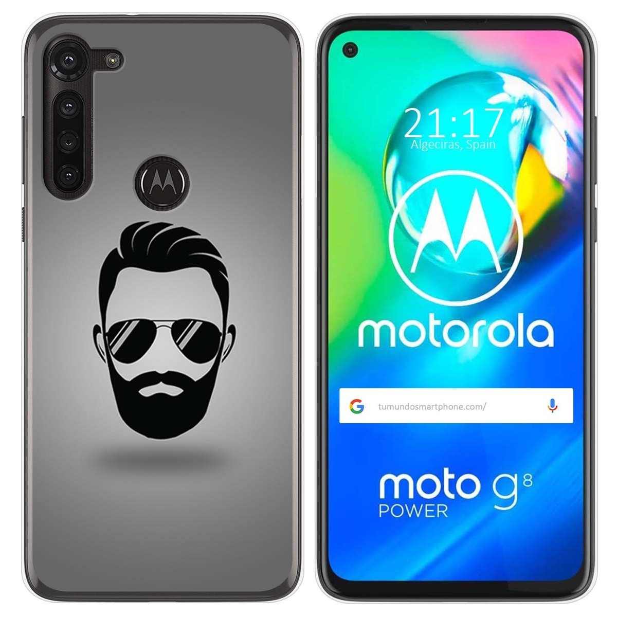 Funda Gel Tpu para Motorola Moto G8 Power diseño Barba Dibujos