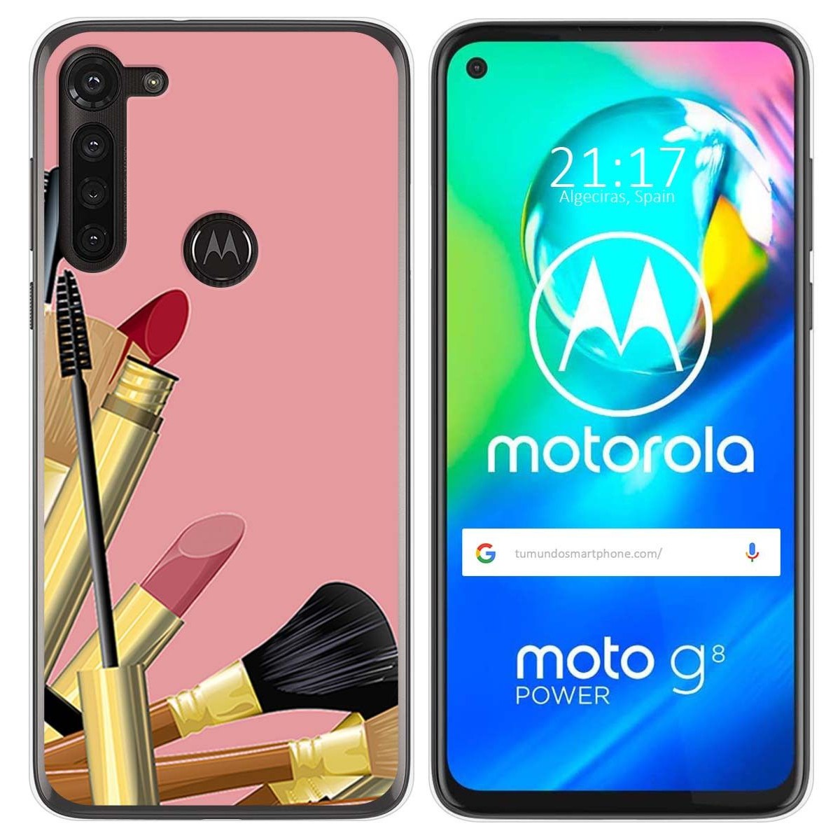 Funda Gel Tpu para Motorola Moto G8 Power diseño Brochas Dibujos