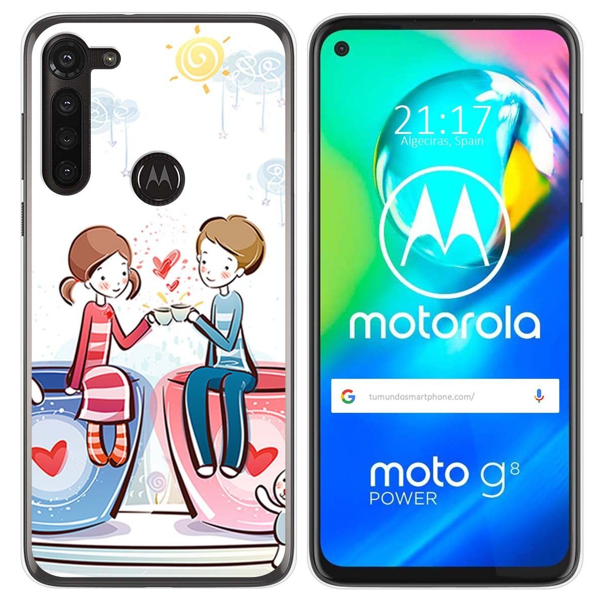 Funda Gel Tpu para Motorola Moto G8 Power diseño Café Dibujos
