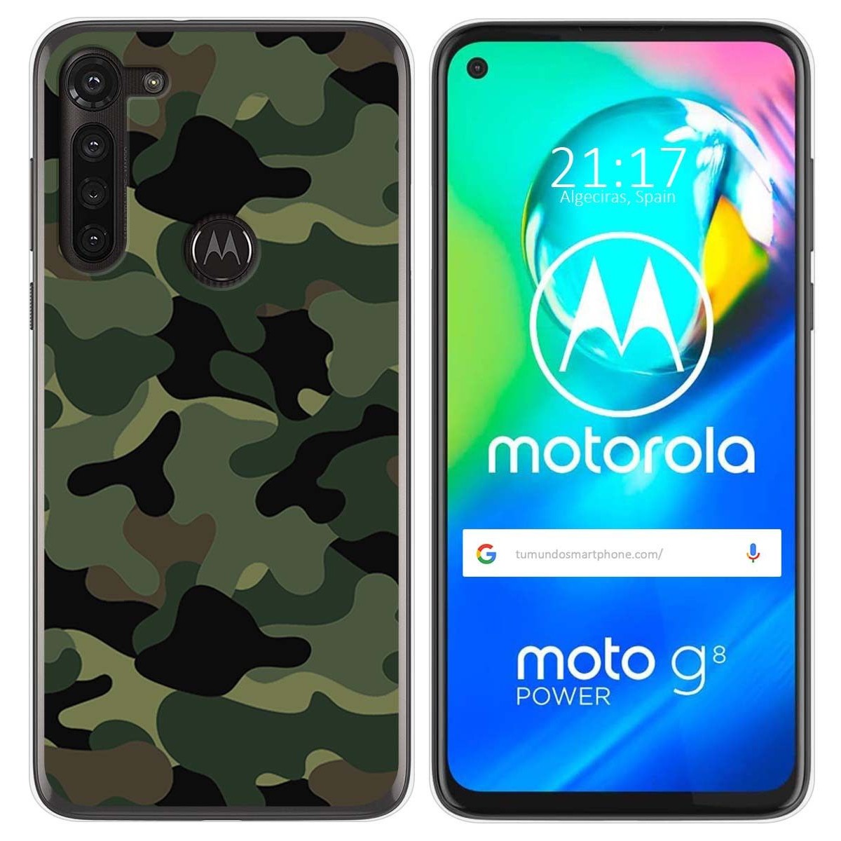 Funda Gel Tpu para Motorola Moto G8 Power diseño Camuflaje Dibujos