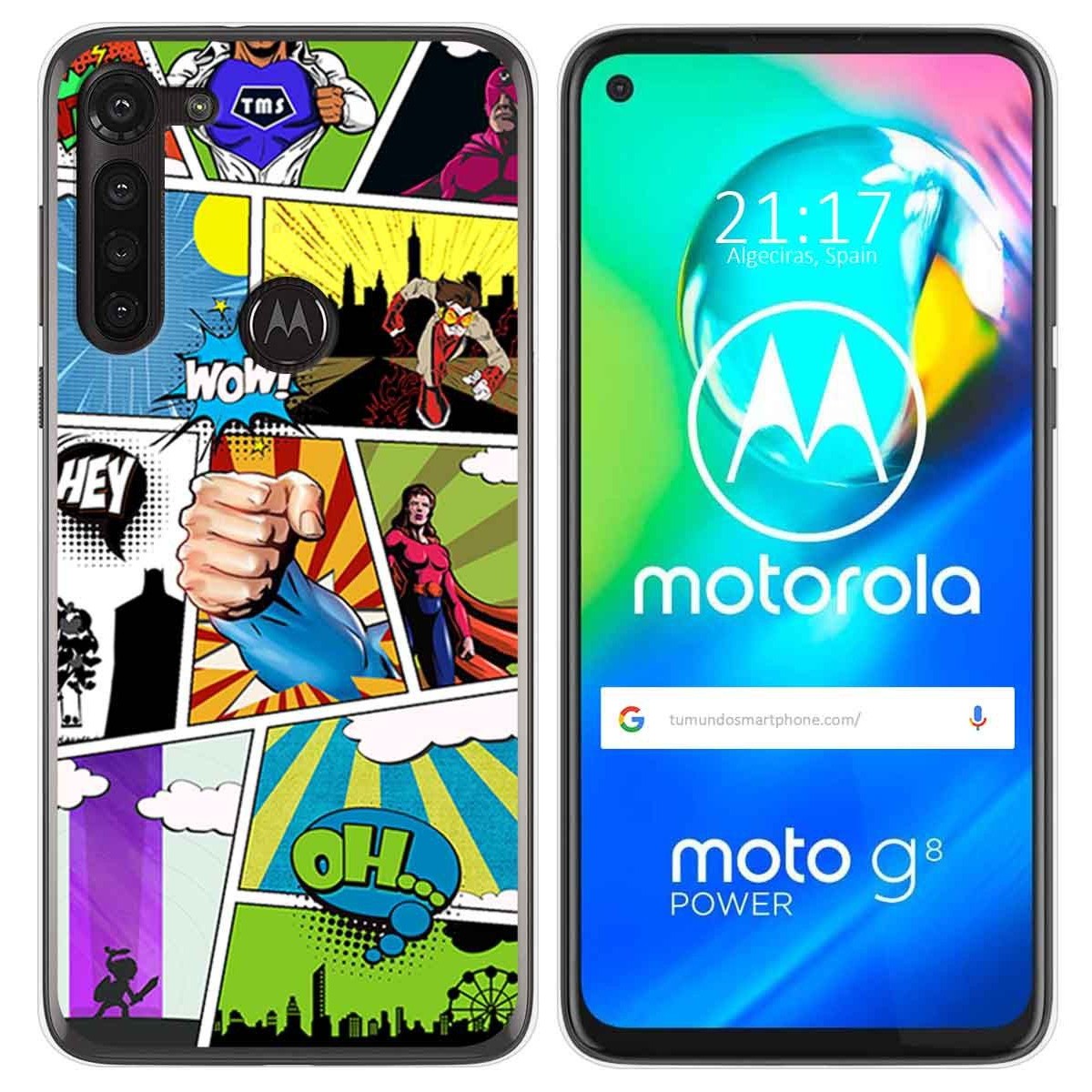 Funda Gel Tpu para Motorola Moto G8 Power diseño Comic Dibujos