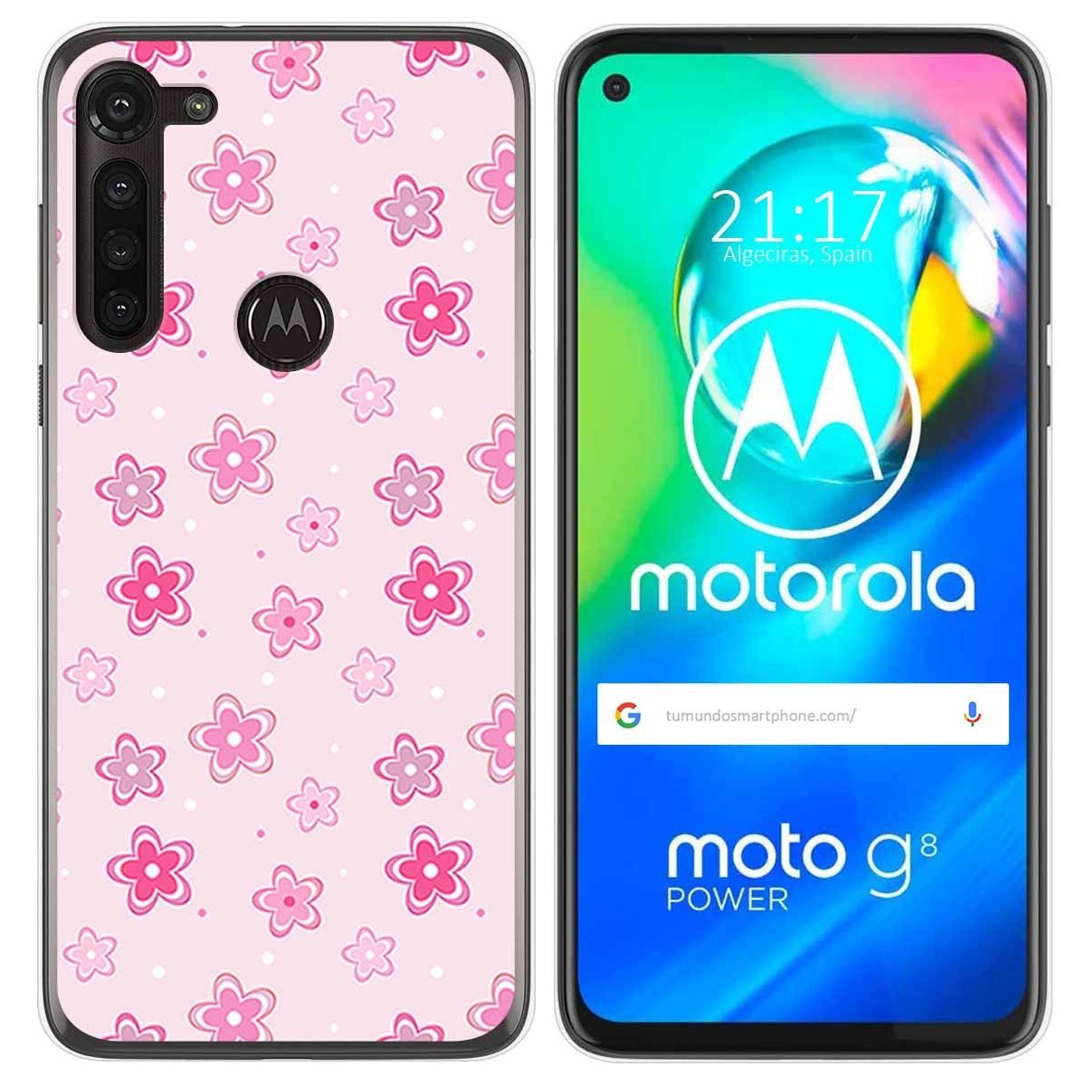 Funda Gel Tpu para Motorola Moto G8 Power diseño Flores Dibujos