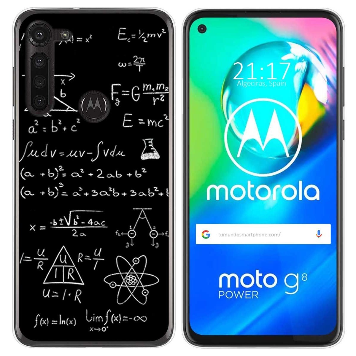 Funda Gel Tpu para Motorola Moto G8 Power diseño Formulas Dibujos