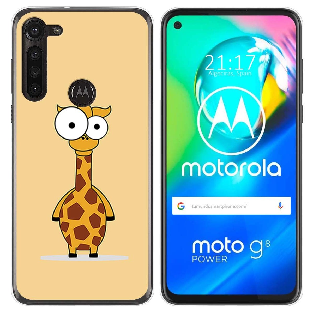 Funda Gel Tpu para Motorola Moto G8 Power diseño Jirafa Dibujos