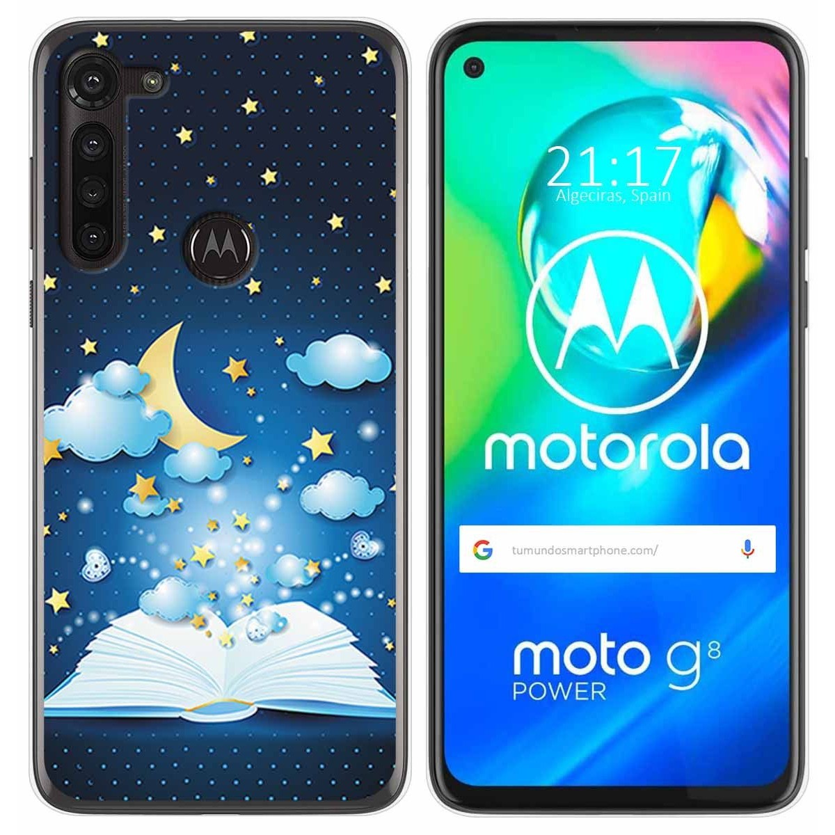 Funda Gel Tpu para Motorola Moto G8 Power diseño Libro Cuentos Dibujos