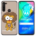 Funda Gel Tpu para Motorola Moto G8 Power diseño Leon Dibujos