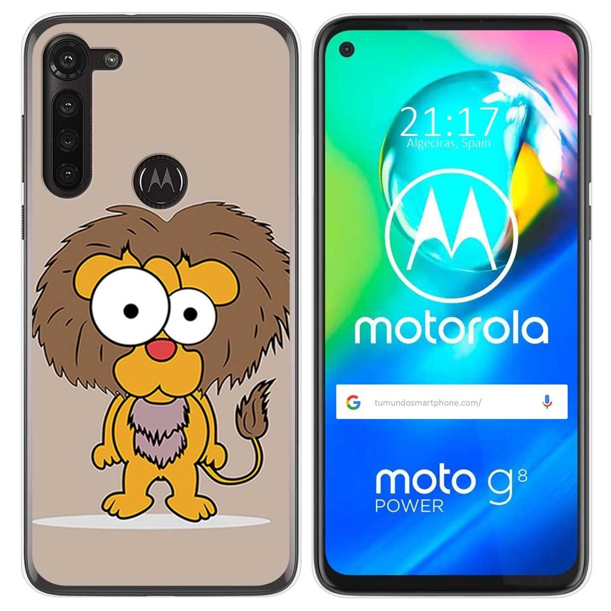 Funda Gel Tpu para Motorola Moto G8 Power diseño Leon Dibujos