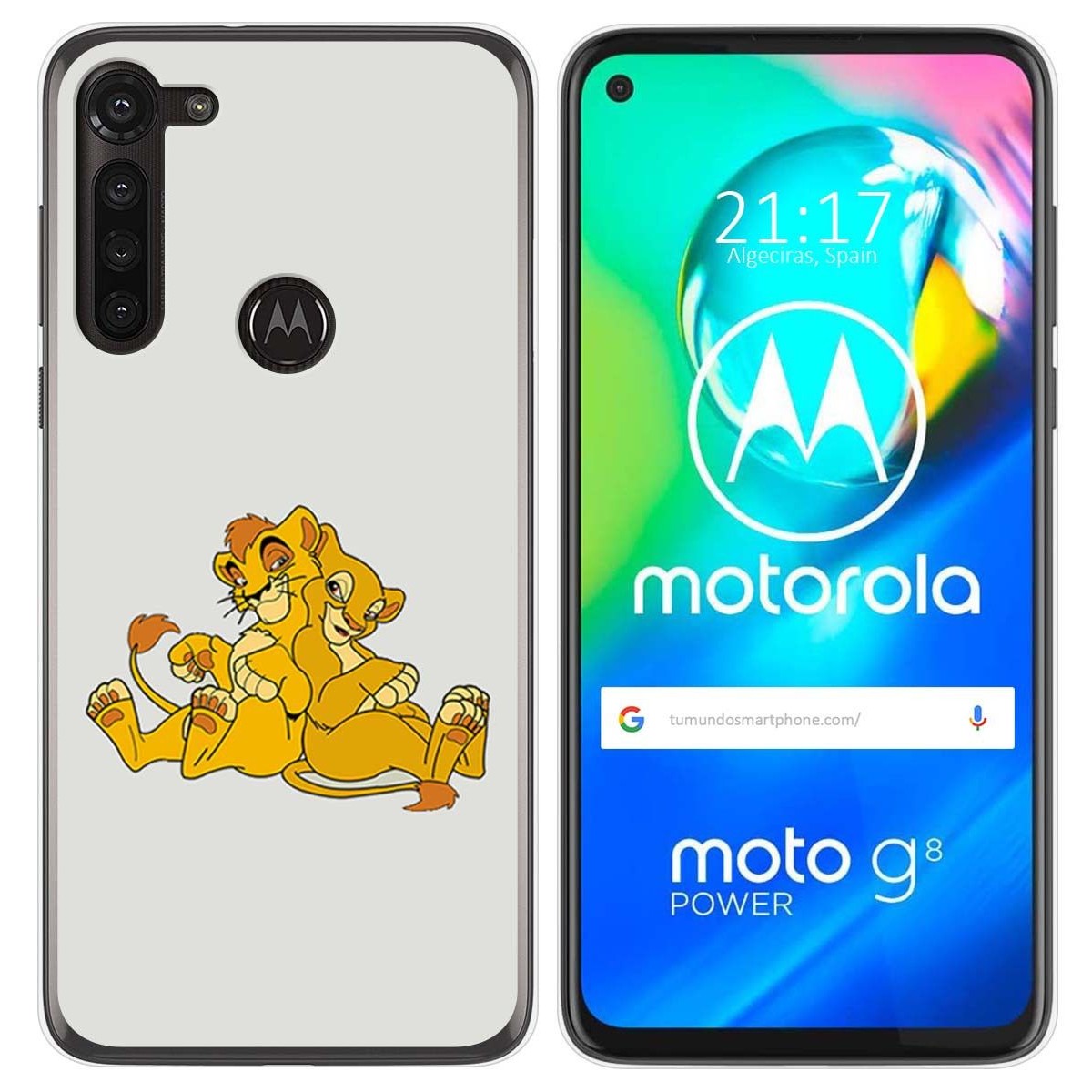 Funda Gel Tpu para Motorola Moto G8 Power diseño Leones Dibujos