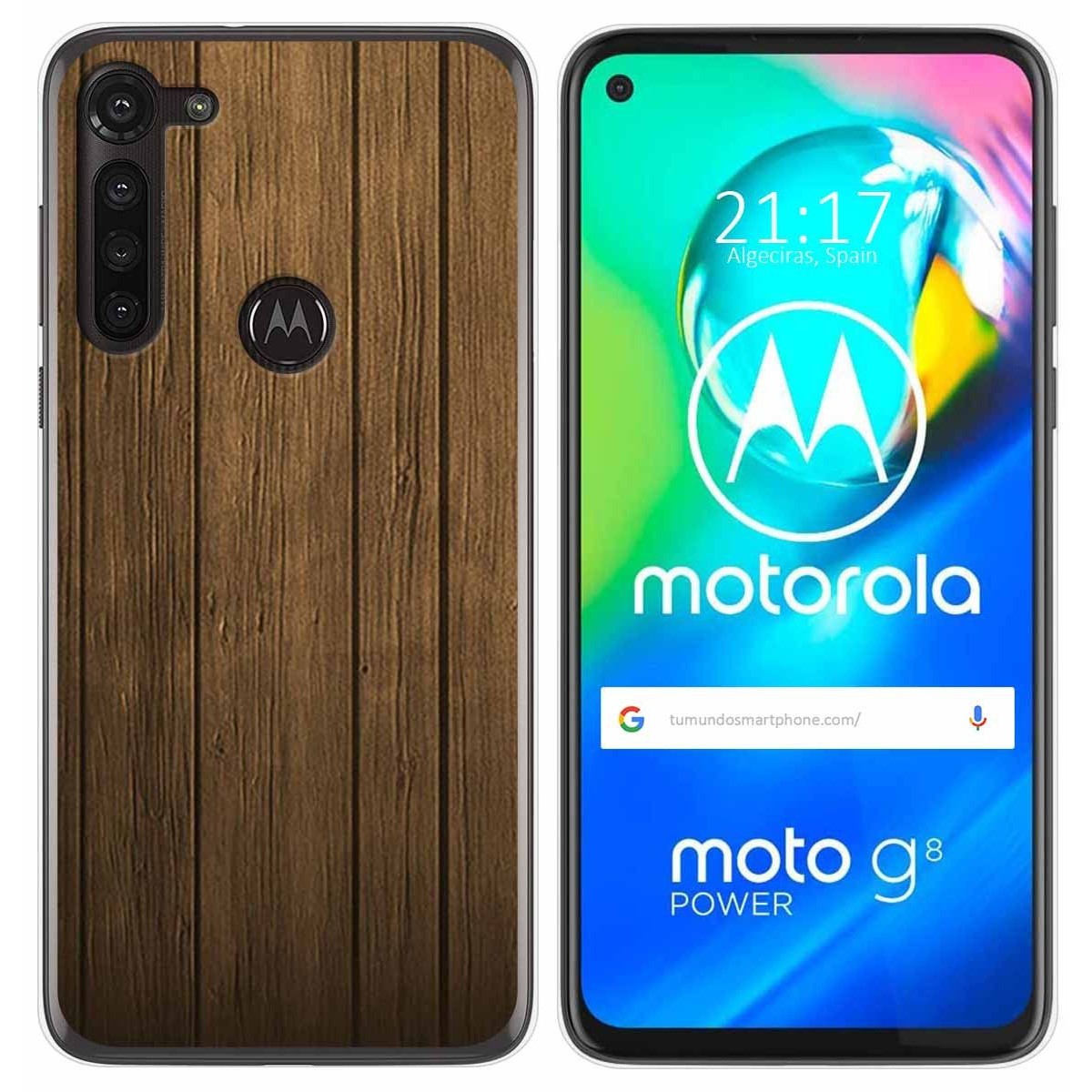 Funda Gel Tpu para Motorola Moto G8 Power diseño Madera Dibujos