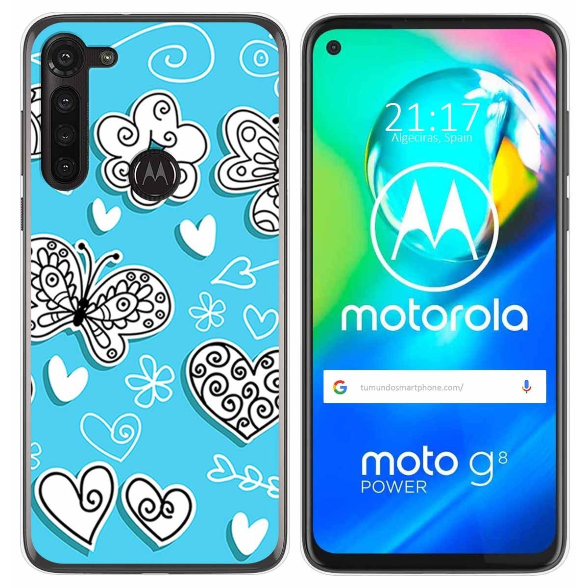 Funda Gel Tpu para Motorola Moto G8 Power diseño Mariposas Dibujos