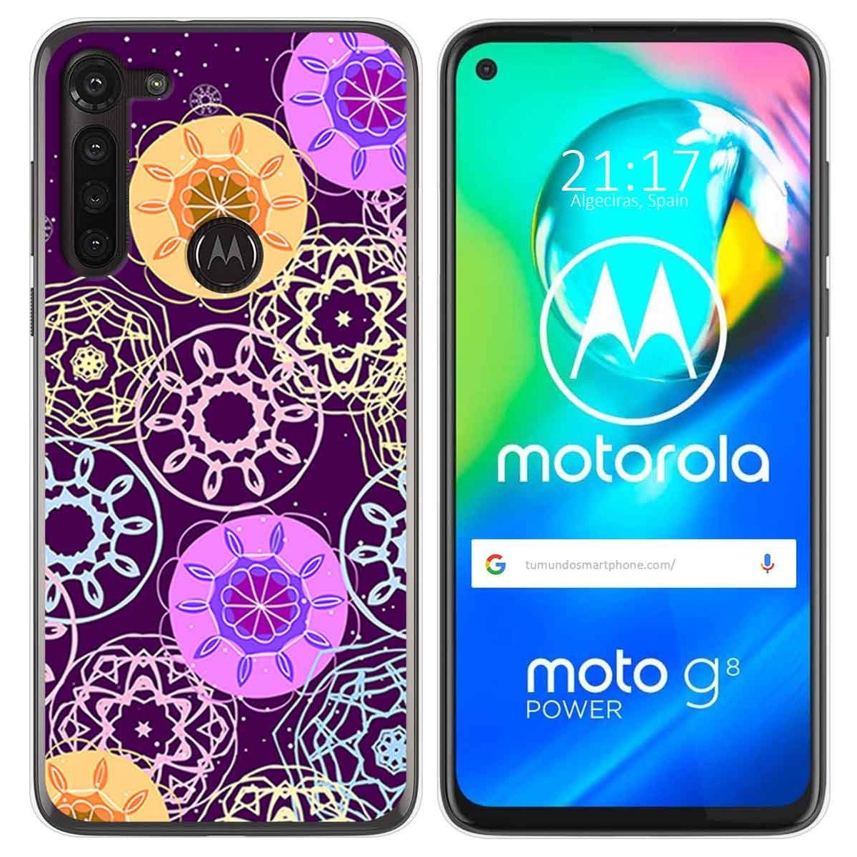 Funda Gel Tpu para Motorola Moto G8 Power diseño Radial Dibujos