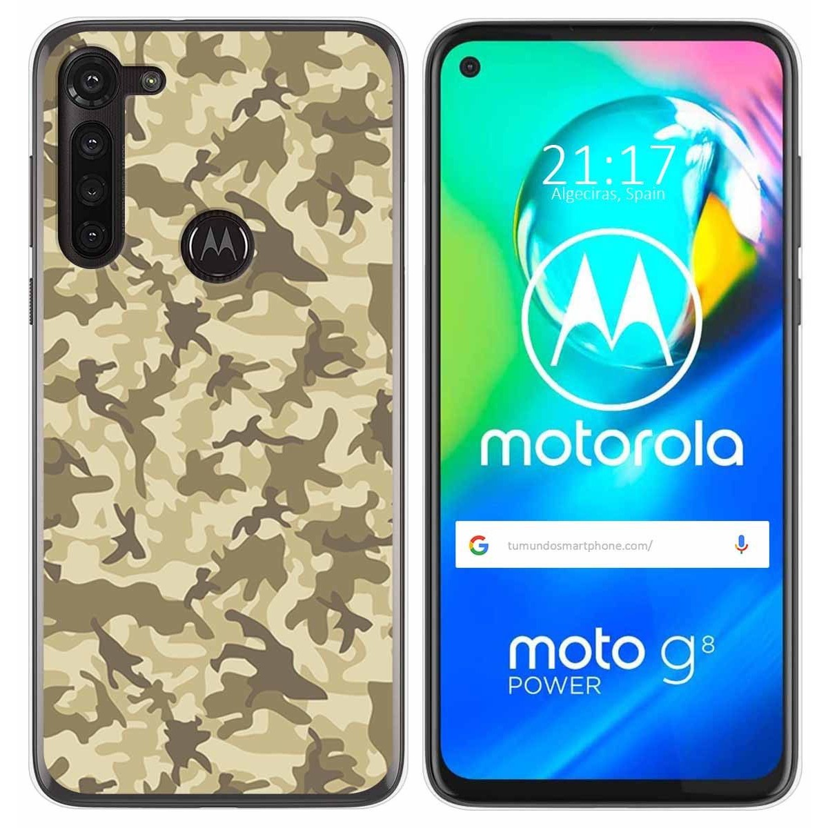 Funda Gel Tpu para Motorola Moto G8 Power diseño Sand Camuflaje Dibujos