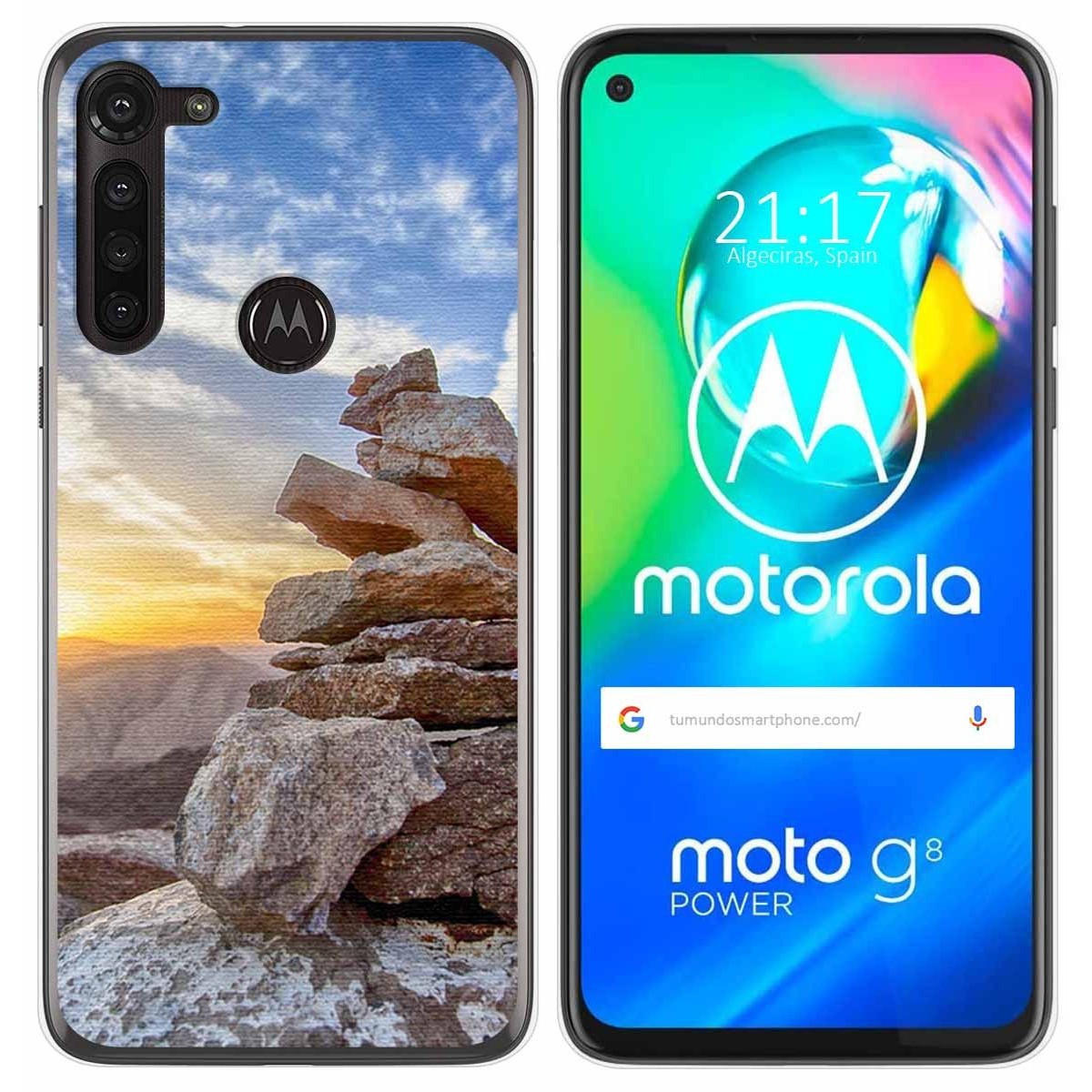 Funda Gel Tpu para Motorola Moto G8 Power diseño Sunset Dibujos
