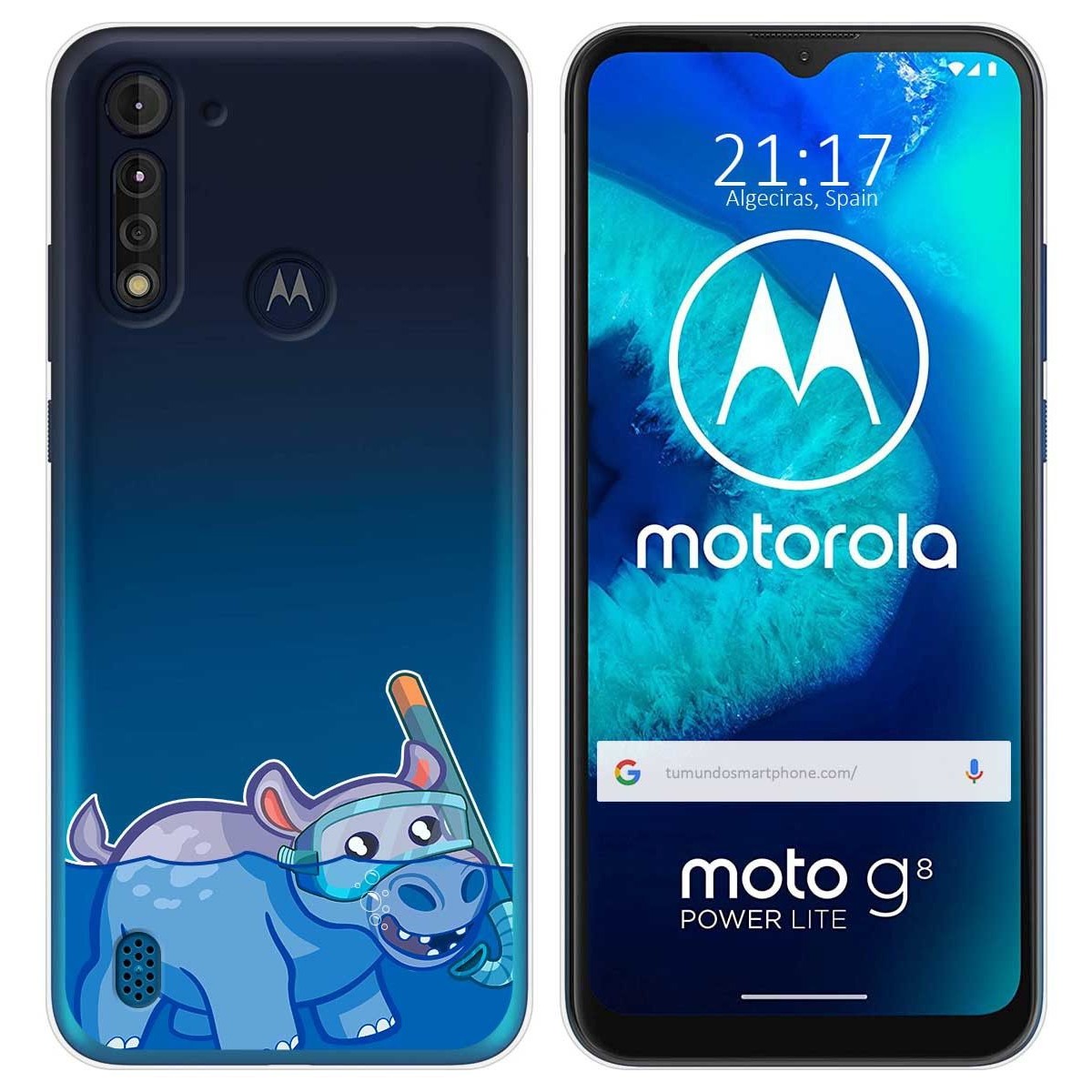 Funda Gel Transparente para Motorola Moto G8 Power Lite diseño Hipo Dibujos