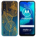 Funda Gel Transparente para Motorola Moto G8 Power Lite diseño Hojas Dibujos