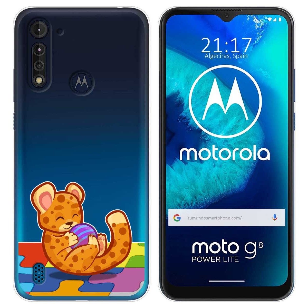 Funda Gel Transparente para Motorola Moto G8 Power Lite diseño Leopardo Dibujos