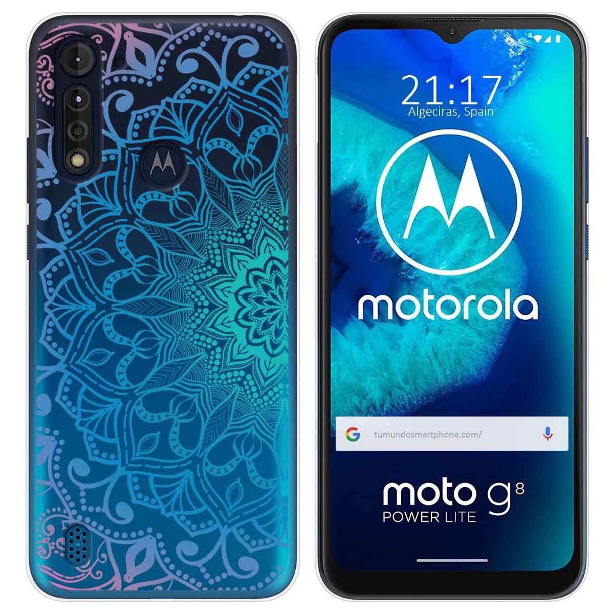 Funda Gel Transparente para Motorola Moto G8 Power Lite diseño Mandala Dibujos