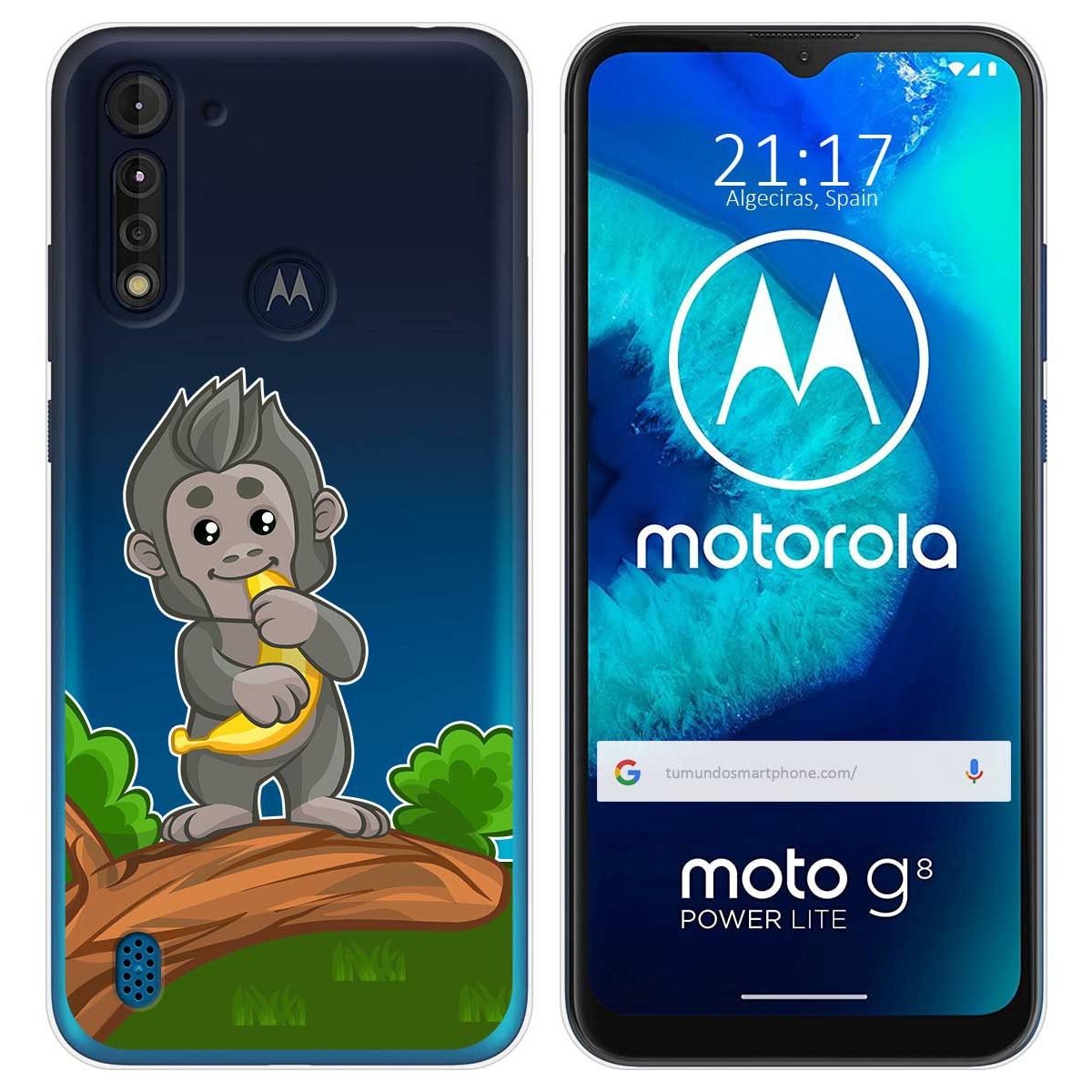 Funda Gel Transparente para Motorola Moto G8 Power Lite diseño Mono Dibujos