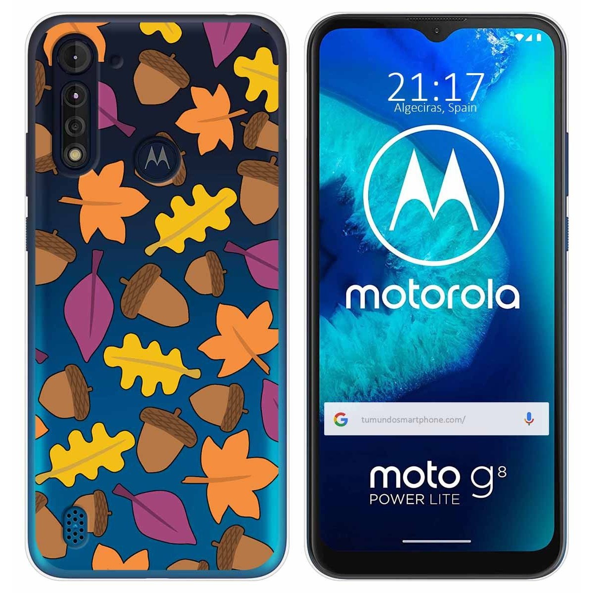 Funda Gel Transparente para Motorola Moto G8 Power Lite diseño Otoño Dibujos