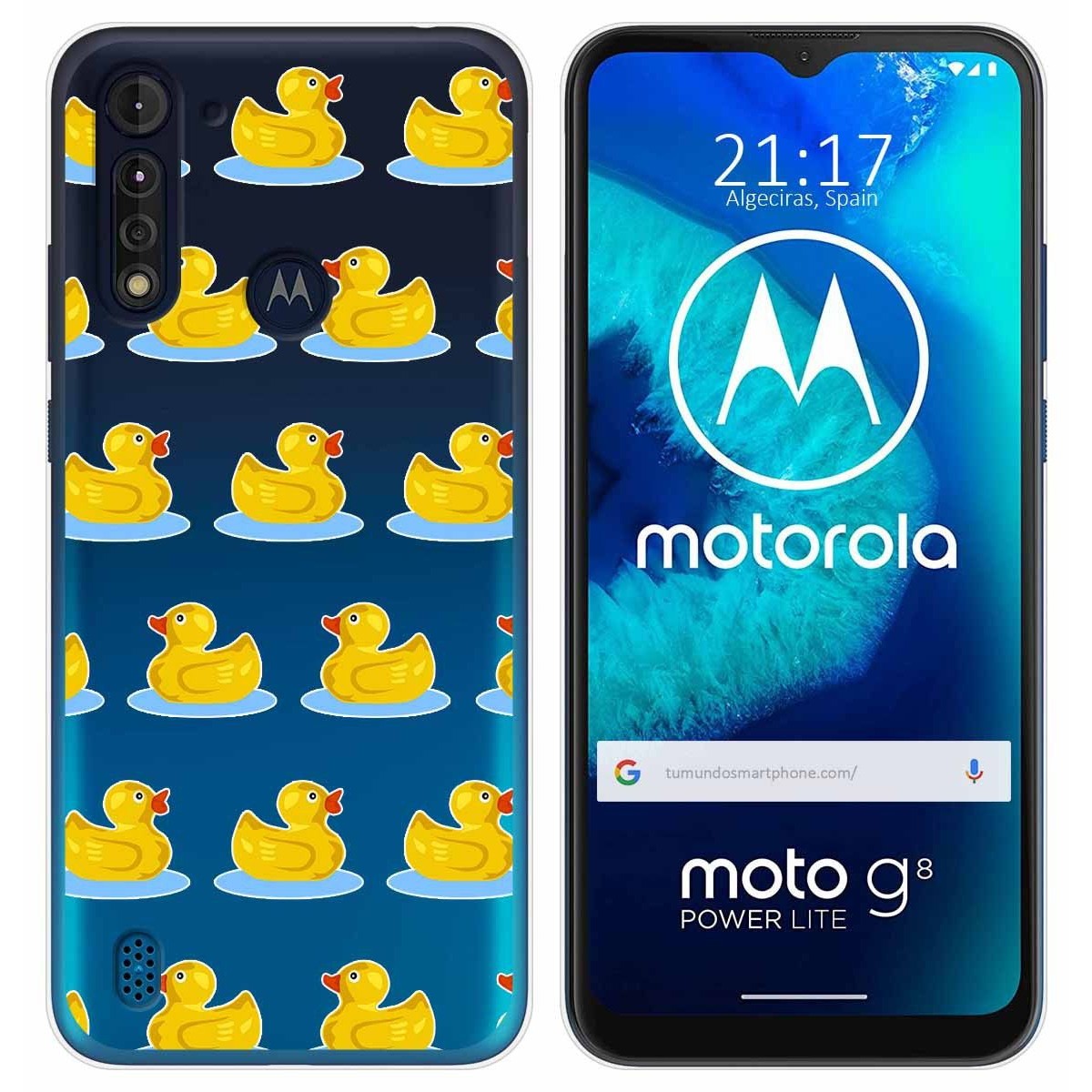 Funda Gel Transparente para Motorola Moto G8 Power Lite diseño Pato Dibujos