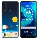 Funda Gel Transparente para Motorola Moto G8 Power Lite diseño Playa Dibujos