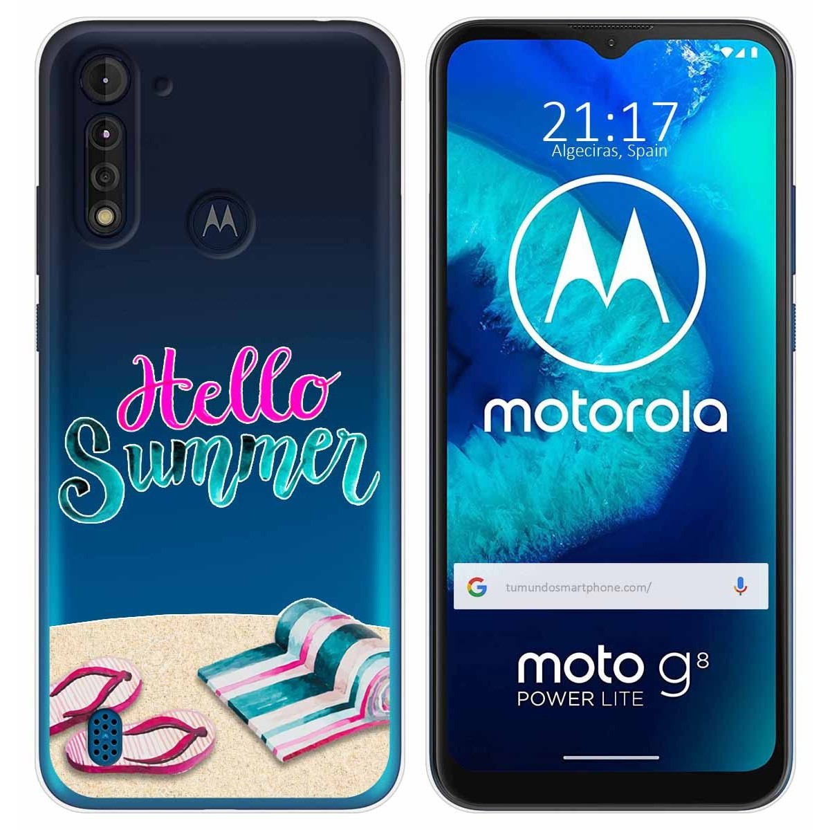 Funda Gel Transparente para Motorola Moto G8 Power Lite diseño Summer Dibujos