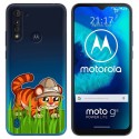 Funda Gel Transparente para Motorola Moto G8 Power Lite diseño Tigre Dibujos