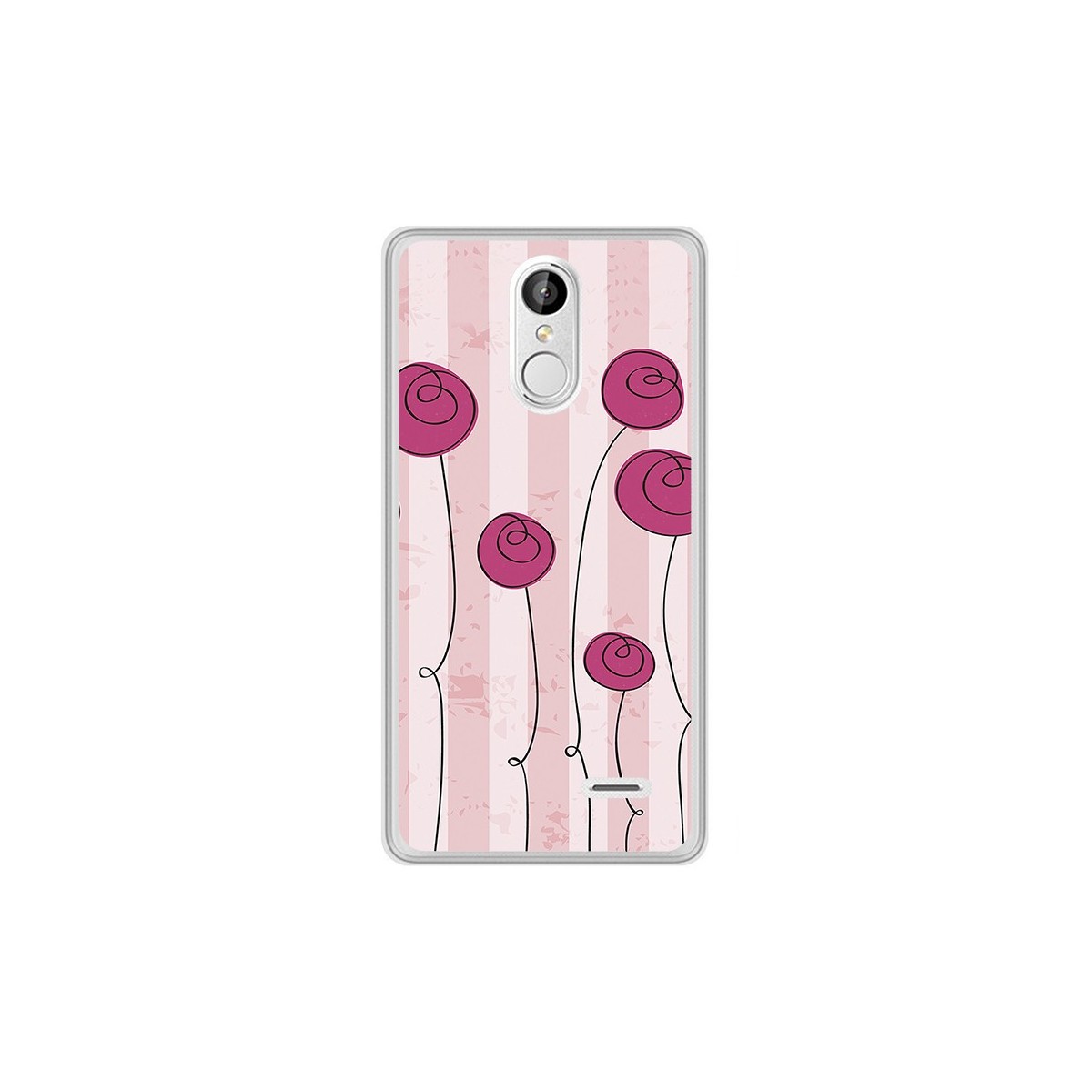 Funda Gel Tpu para Leagoo M5 Plus Diseño Flores Vintage Dibujos