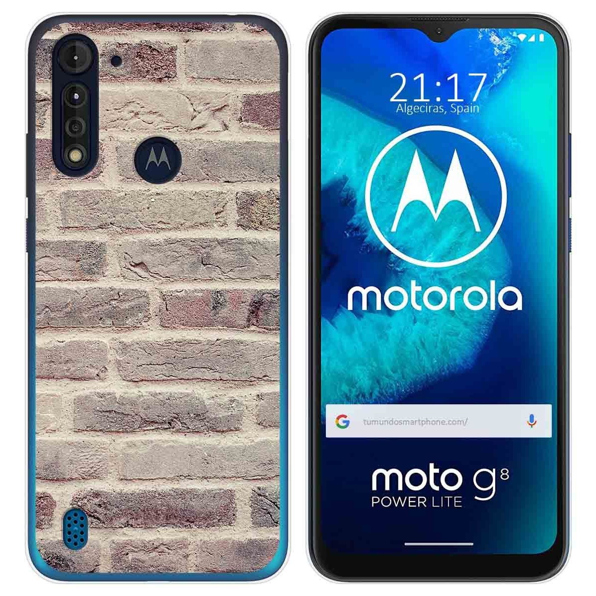 Funda Gel Tpu para Motorola Moto G8 Power Lite diseño Ladrillo 01 Dibujos