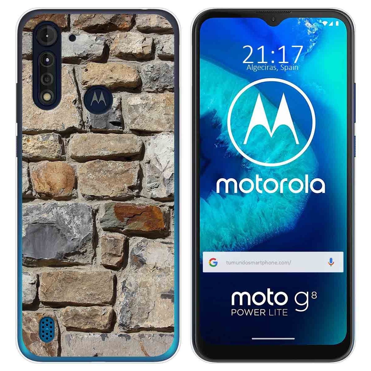 Funda Gel Tpu para Motorola Moto G8 Power Lite diseño Ladrillo 03 Dibujos