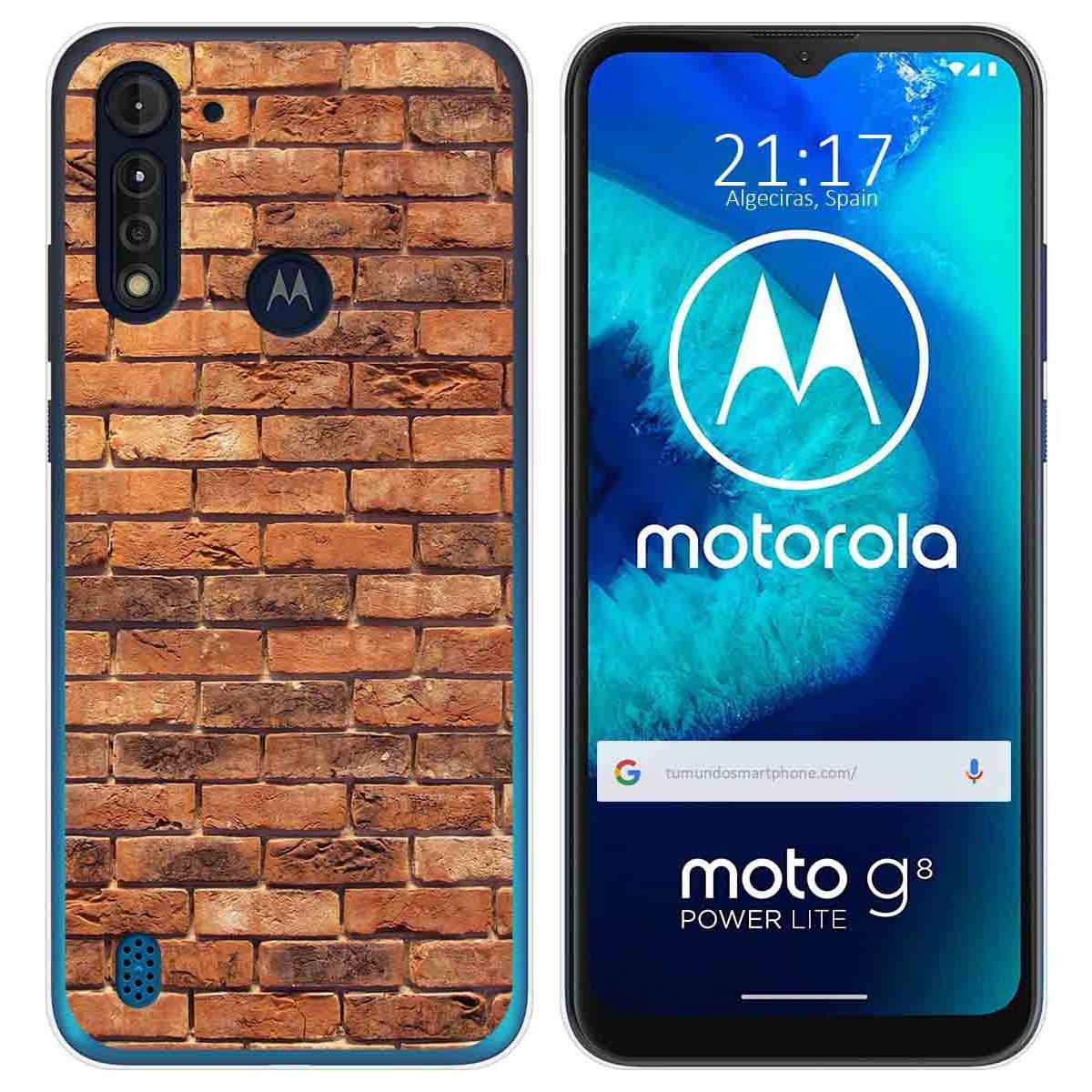 Funda Gel Tpu para Motorola Moto G8 Power Lite diseño Ladrillo 04 Dibujos