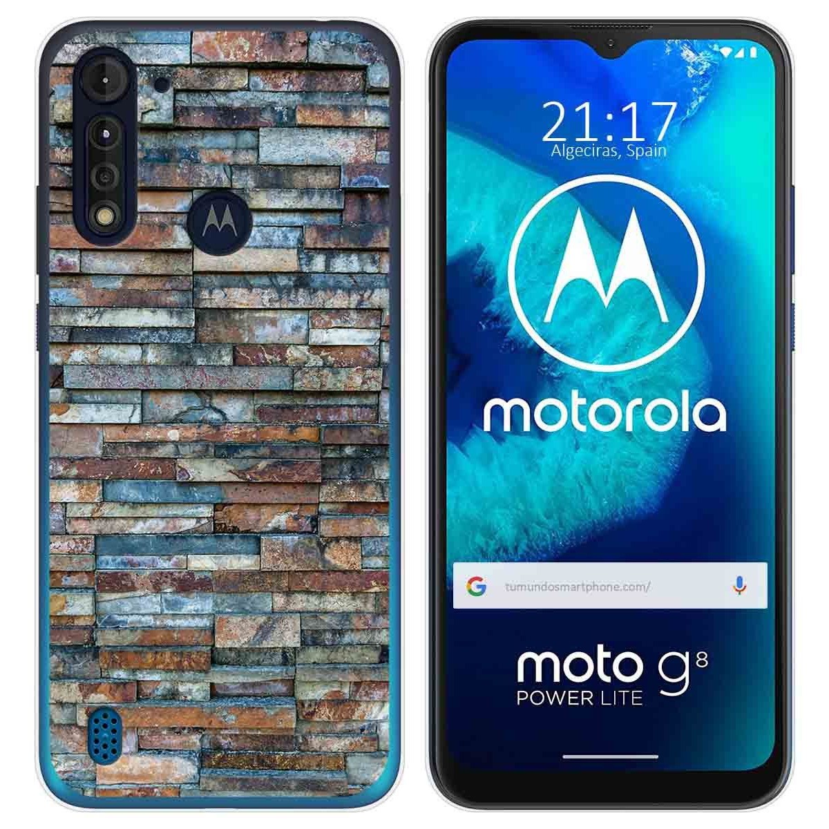 Funda Gel Tpu para Motorola Moto G8 Power Lite diseño Ladrillo 05 Dibujos