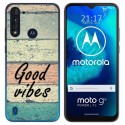 Funda Gel Tpu para Motorola Moto G8 Power Lite diseño Madera 01 Dibujos