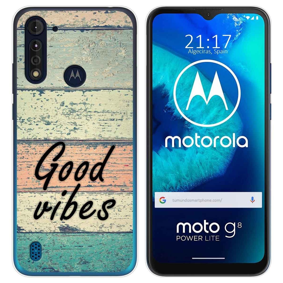 Funda Gel Tpu para Motorola Moto G8 Power Lite diseño Madera 01 Dibujos