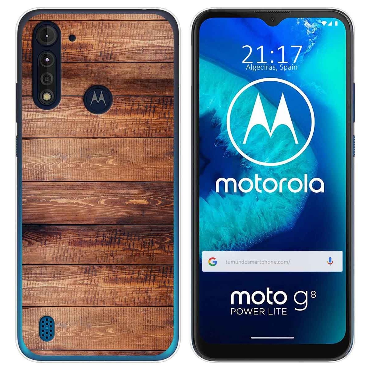Funda Gel Tpu para Motorola Moto G8 Power Lite diseño Madera 02 Dibujos
