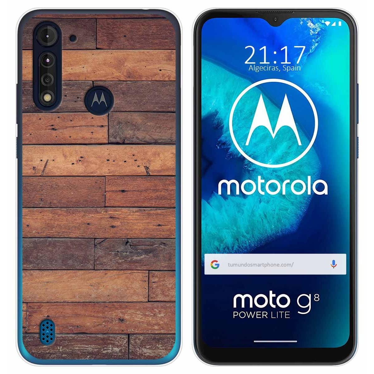 Funda Gel Tpu para Motorola Moto G8 Power Lite diseño Madera 03 Dibujos