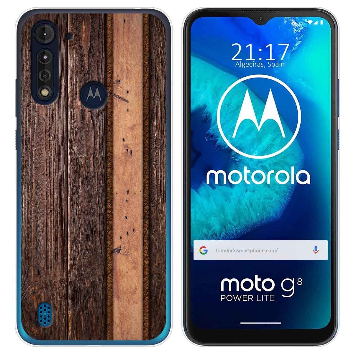 Funda Gel Tpu para Motorola Moto G8 Power Lite diseño Madera 05 Dibujos
