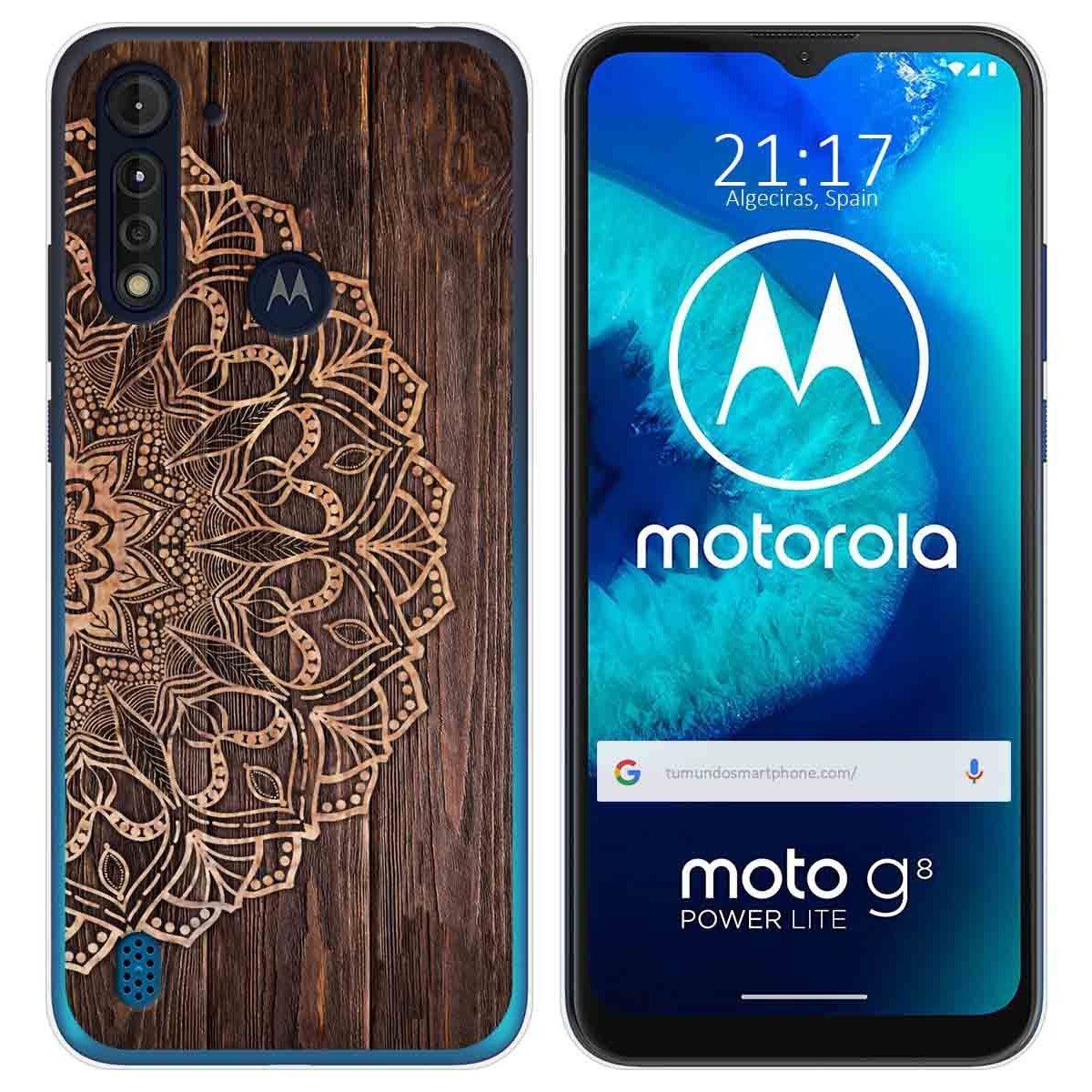 Funda Gel Tpu para Motorola Moto G8 Power Lite diseño Madera 06 Dibujos