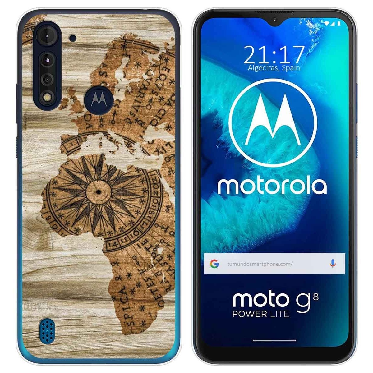 Funda Gel Tpu para Motorola Moto G8 Power Lite diseño Madera 07 Dibujos