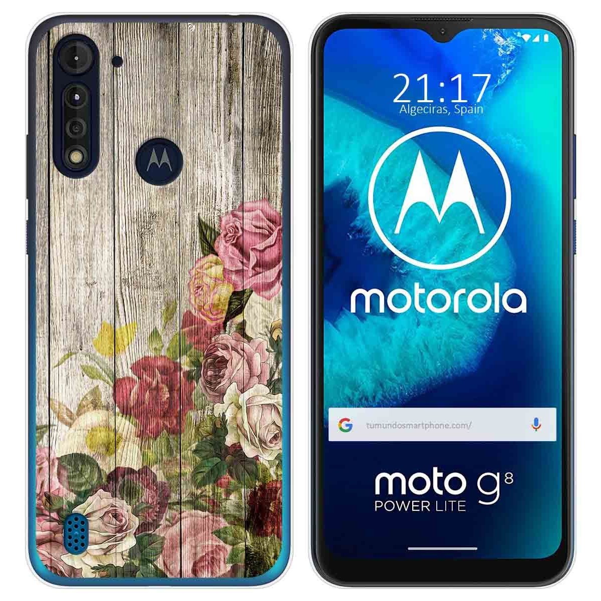 Funda Gel Tpu para Motorola Moto G8 Power Lite diseño Madera 08 Dibujos