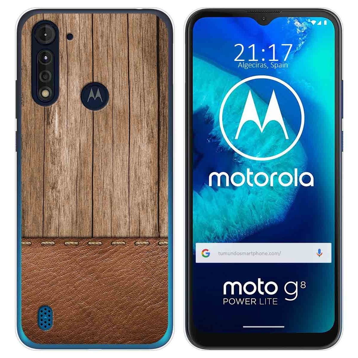 Funda Gel Tpu para Motorola Moto G8 Power Lite diseño Madera 09 Dibujos