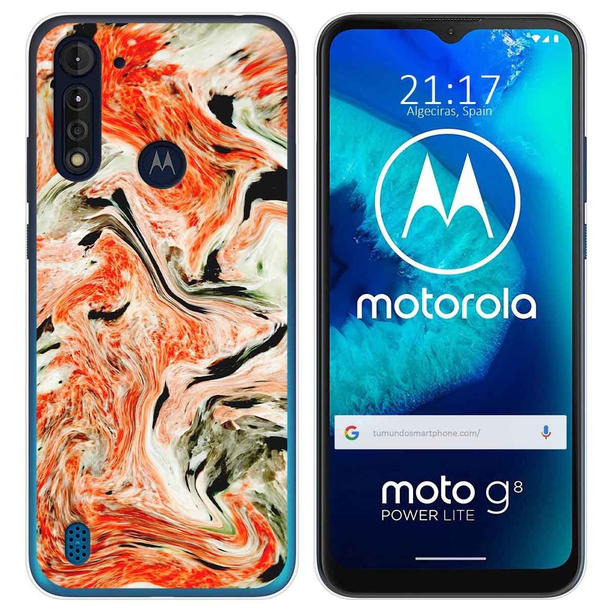 Funda Gel Tpu para Motorola Moto G8 Power Lite diseño Mármol 12 Dibujos