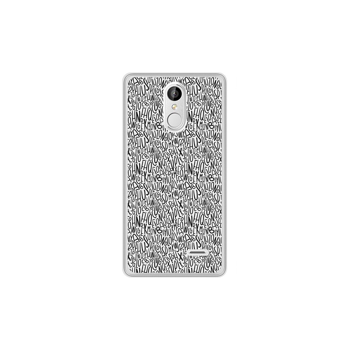 Funda Gel Tpu para Leagoo M5 Plus Diseño Letras Dibujos