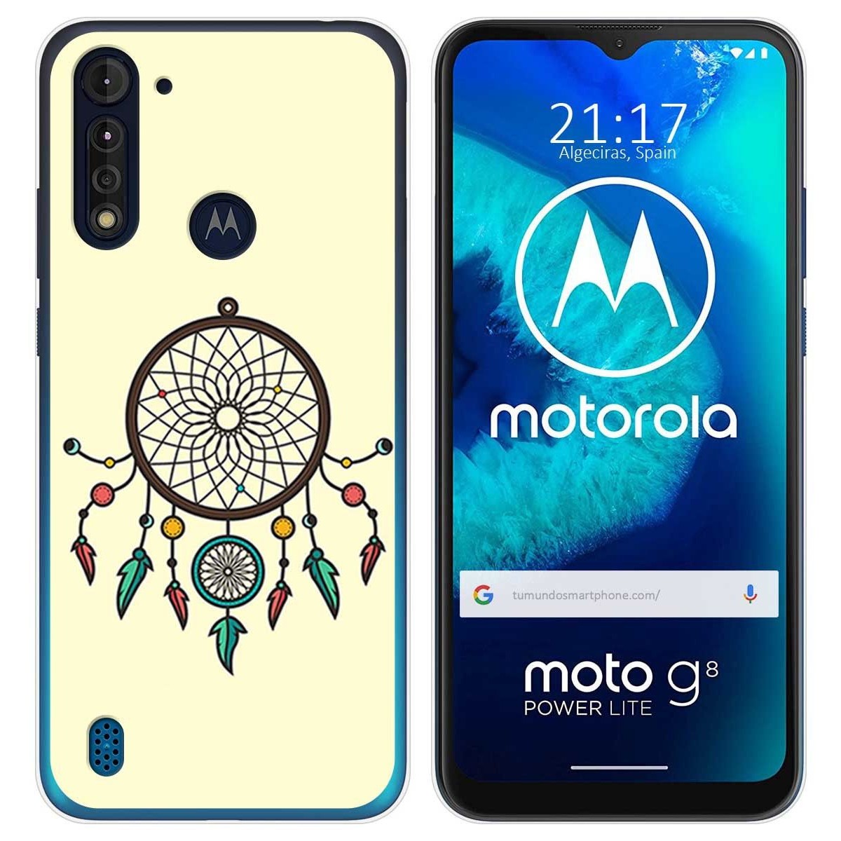 Funda Gel Tpu para Motorola Moto G8 Power Lite diseño Atrapasueños Dibujos