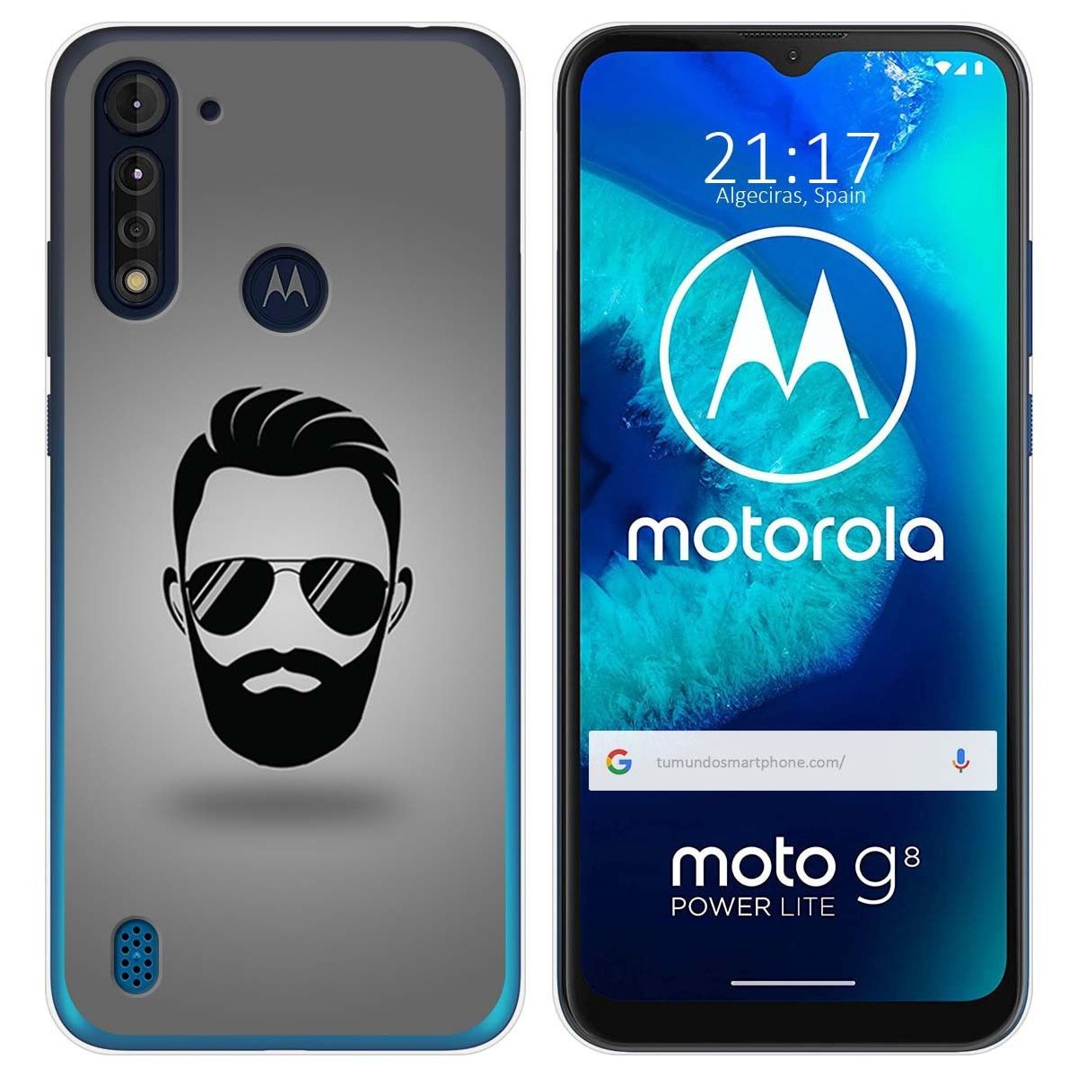 Funda Gel Tpu para Motorola Moto G8 Power Lite diseño Barba Dibujos