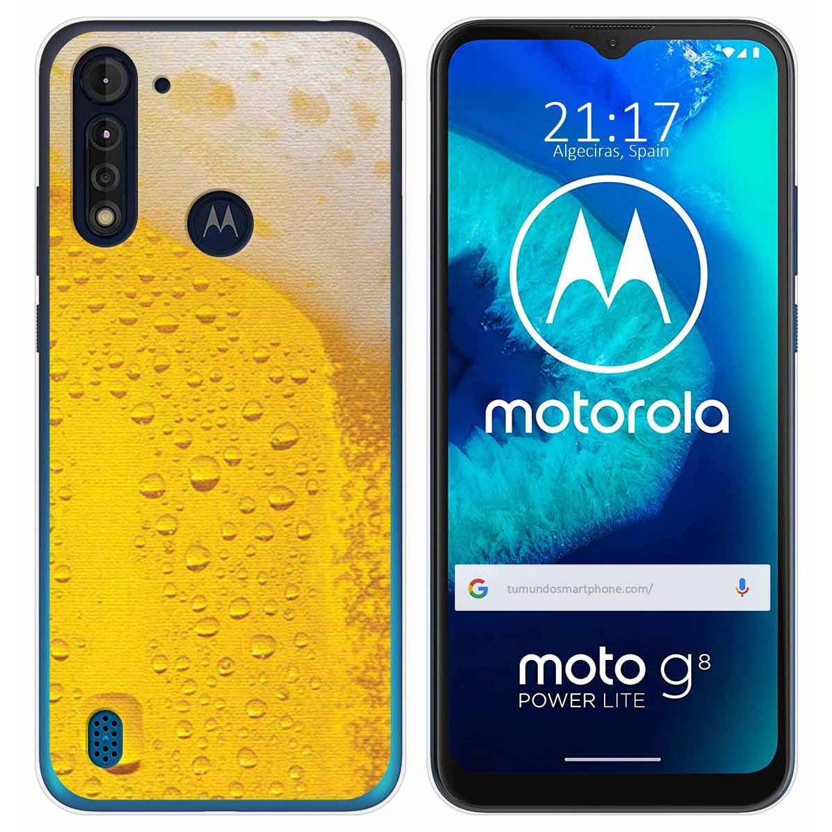 Funda Gel Tpu para Motorola Moto G8 Power Lite diseño Cerveza Dibujos