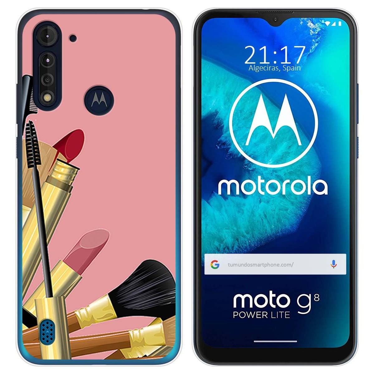 Funda Gel Tpu para Motorola Moto G8 Power Lite diseño Brochas Dibujos