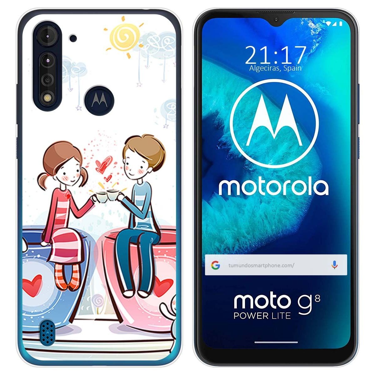 Funda Gel Tpu para Motorola Moto G8 Power Lite diseño Café Dibujos