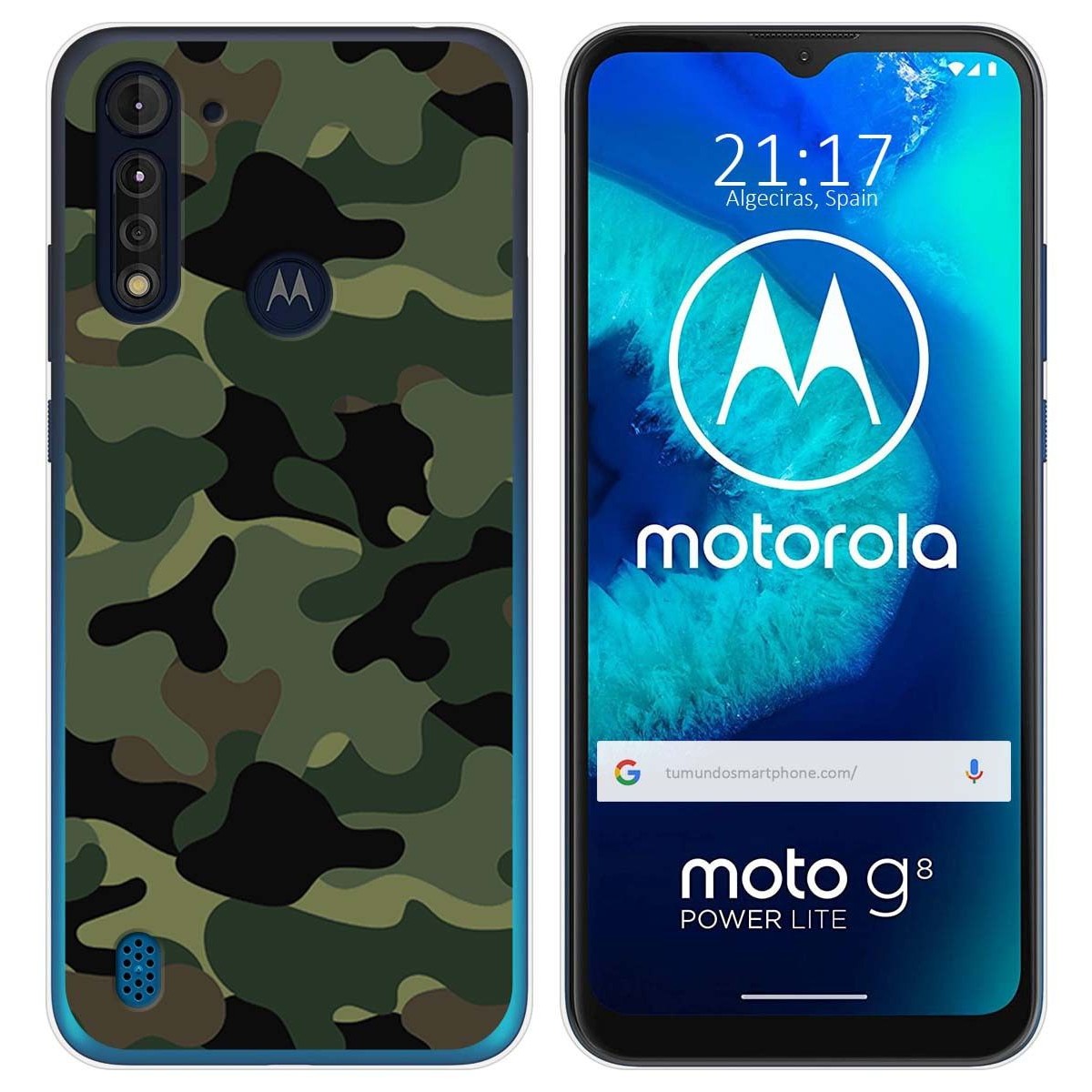 Funda Gel Tpu para Motorola Moto G8 Power Lite diseño Camuflaje Dibujos