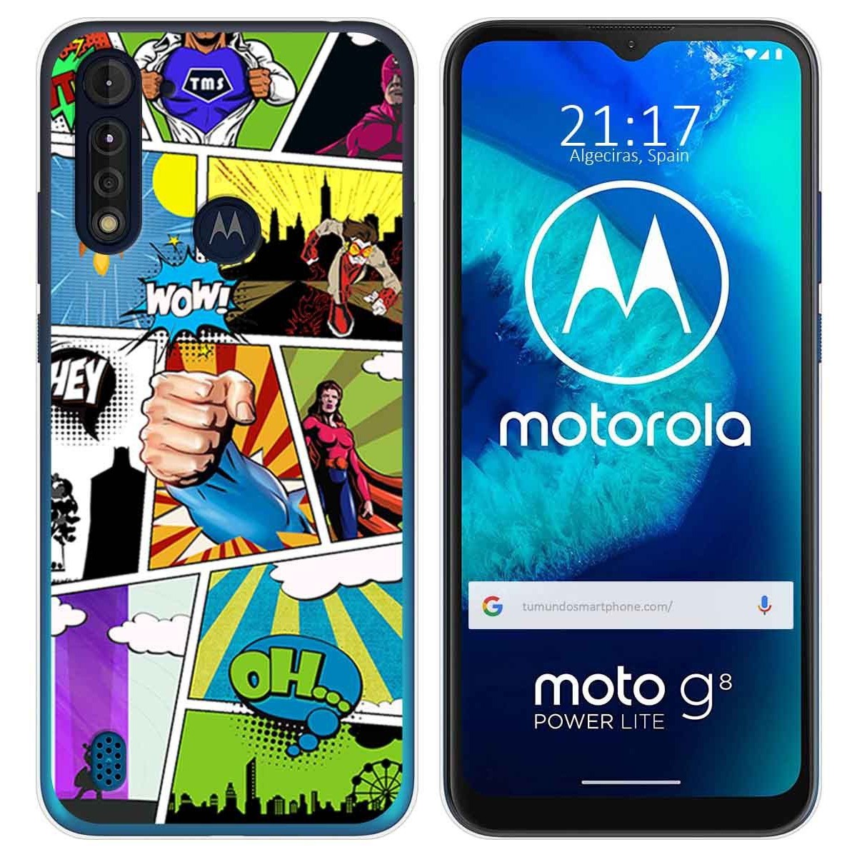 Funda Gel Tpu para Motorola Moto G8 Power Lite diseño Comic Dibujos